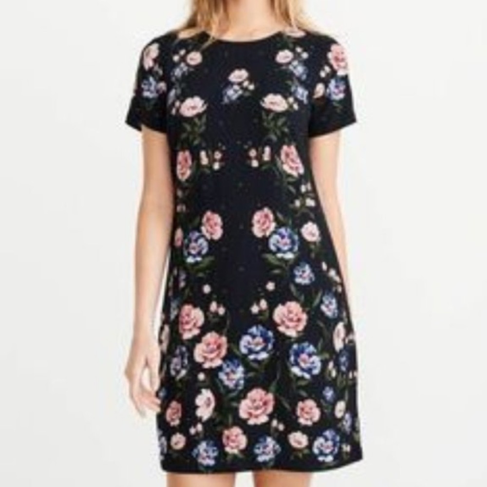 Abercrombie & Fitch black floral dress, size XS. Worn once!
